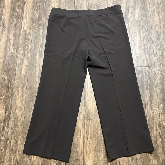 Armani Collezioni Vintage Wide Straight Leg Charcol Dress Pants Trousers 14 - Picture 6 of 9
